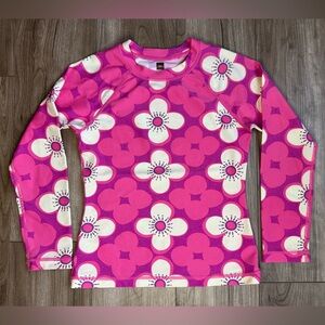 Tea Collection Long Sleeve Rash Guard
Girls Size 7 Pink Floral Swim Sun Beach